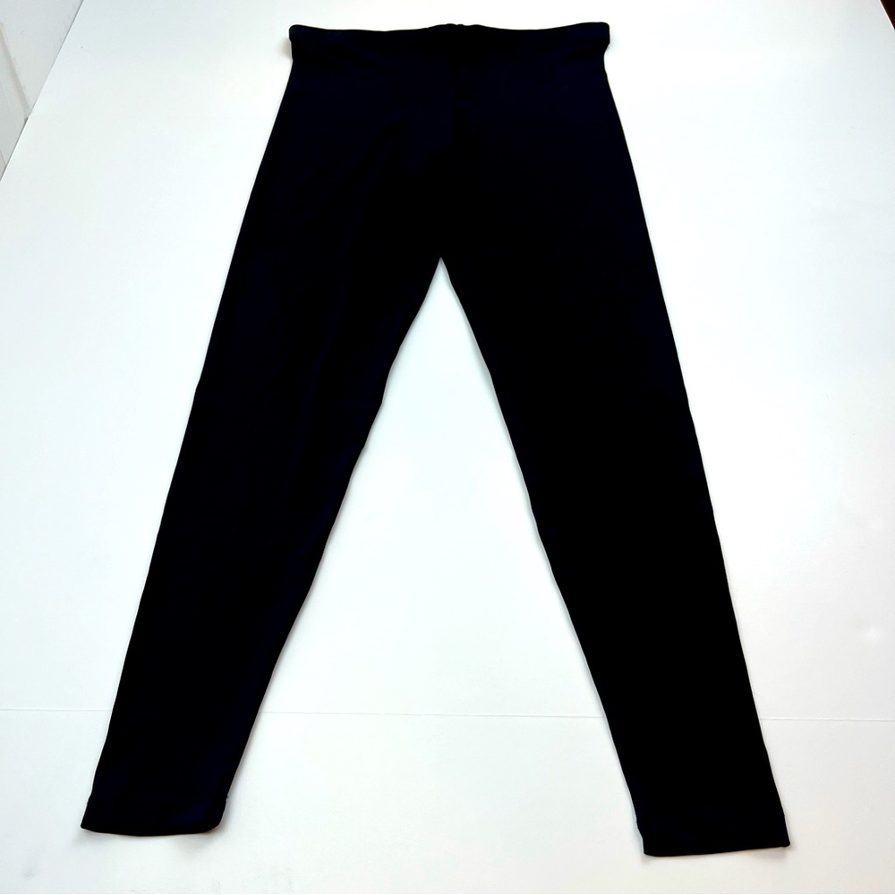 Lisa Bayne Womens Size Small Petite Black Pull On Pant Stretch Polyester Spandex